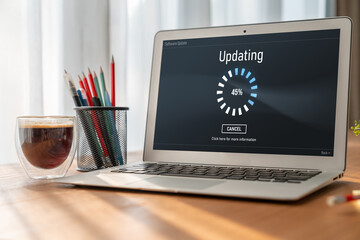 Software update on computer for modish version of device software upgrade