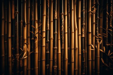 Background with a pattern of bamboo inspired by Oriental aesthetics. Generative AI