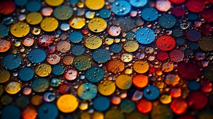 Obraz na płótnie Canvas colorful dots texture, artful dynamic background. generative AI