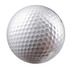 Golf ball in transparent background. Generative AI.