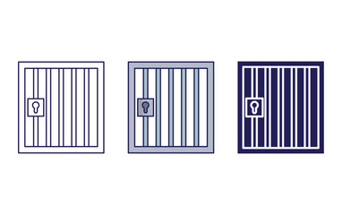 Obraz premium Jail vector icon
