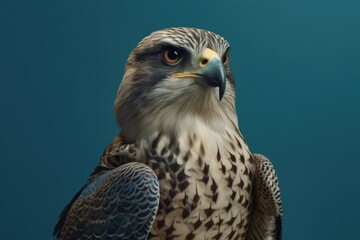 Portrait of magical fairy falcon. The concept of observation. AI generated, human enhanced