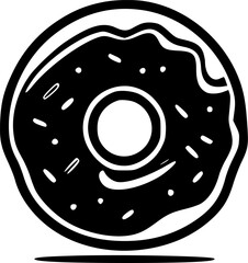 Donut - Minimalist and Flat Logo - Vector illustration