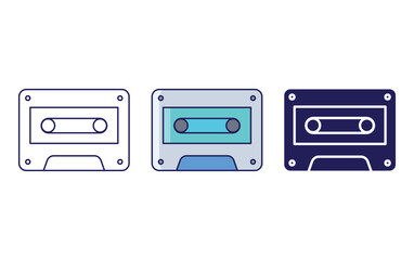 Obraz premium Cassette vector icon