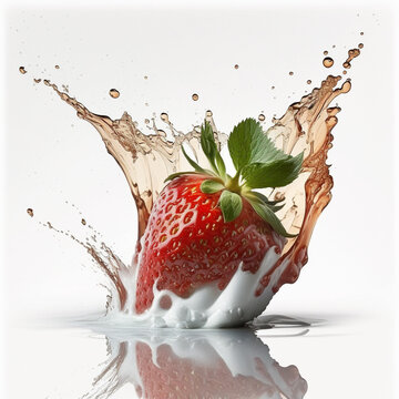 Fresh Strawberry Splash Fresh Fruit Strawberry Fruit Ripe Strawberry 