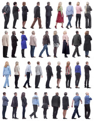 group of successful business people isolated on white