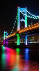 Fototapeta na wymiar Rainbow Bridge. Tokyo. Breathtaking travel destination place. Generative AI
