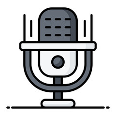 Podcast Line Color Icon