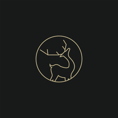 Fototapeta premium Deer minimalist logo design