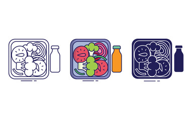 salad food box vector icon