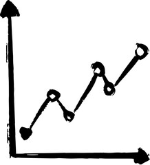 Hand drawn business charts icon.