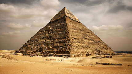 Fototapeta na wymiar Pyramids of Giza. Breathtaking travel destination place. Generative AI