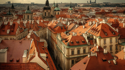 Fototapeta na wymiar Prague. Breathtaking travel destination place. Generative AI