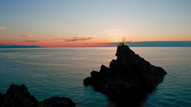 Sunset on the Tirrenian coast of Calabria