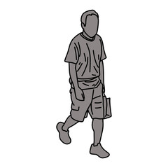Obraz premium silhouette of a man walking
