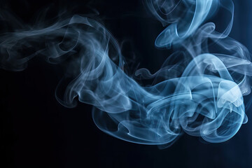 Obraz premium Cloudy smoke with black background, generative ai