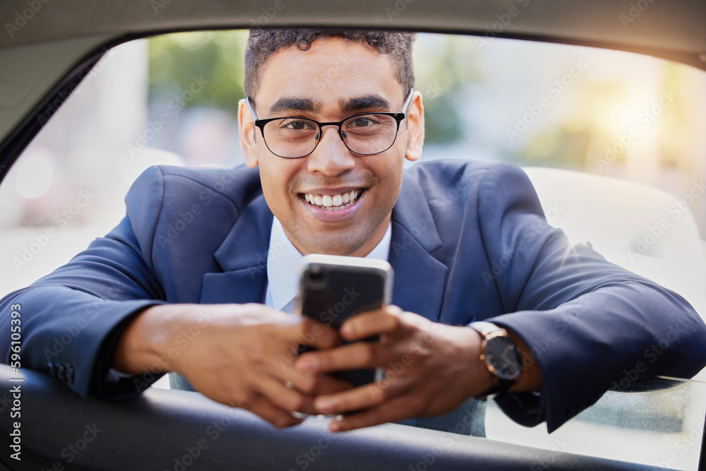 Poster ill take you wherever you need to go. cropped portrait of a handsome young businessman looking throu