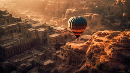 Obraz premium Petra. Jordan. Breathtaking travel destination place. Generative AI