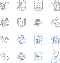 Commercial fusion line icons collection. Reactor, Fusion, Energy, Power, Fuel, Plasma, Electron vector and linear illustration. Sun,Innovation,Breakthrough outline signs set