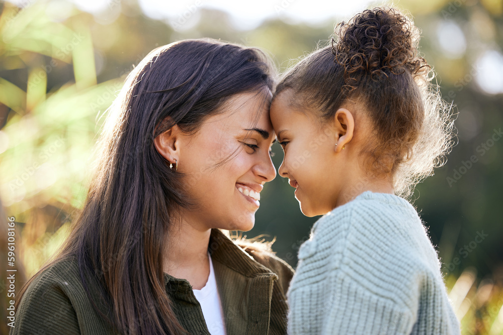 Poster My source of joy. a young mother and daughter spending time at a park.