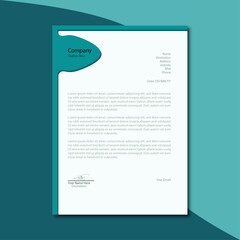 Letter Head Design, Business latter head Pad Design. a4 size and unique shape template