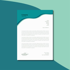 Letter Head Design, Business latter head Pad Design. a4 size and unique shape template