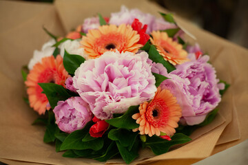 Beautiful bright spring flowers against the backdrop of the sun and nature