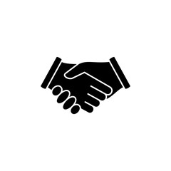 Hand shake icon vector. business handshake. contract agreement. partnership