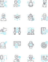 Immune system support linear icons set. Antioxidants, Vitamins, Probiotics, Minerals, Adaptogens, Elderberry, Garlic line vector and concept signs. Echinacea,Zinc,Ginger outline Generative AI