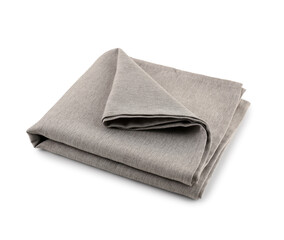 Clean folded napkin on white background