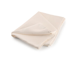 Clean folded napkin on white background
