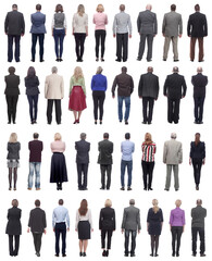 group of successful business people isolated on white