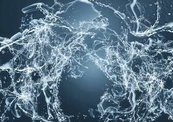 水しぶきと黒背景