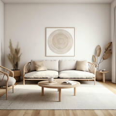 Elegant House Background Modern Living Room Interior in 3D