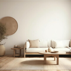 Modern Living Room Interior: House Background in 3D Render