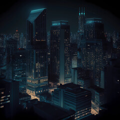 Skyline mit generativer KI erstellt