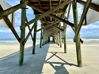 Under the pier at the beach