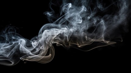 Smoke on a Black Background, Easy to Erase, Studio Photography, Generative AI