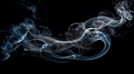 Smoke on a Black Background, Easy to Erase, Studio Photography, Generative AI