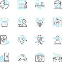 Food Science linear icons set. Nutrition, Microbiology, Fermentation, Sensory, Preservation, Packaging, Processing line vector and concept signs. Food safety,Chemistry,Biotechnology outline