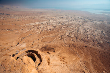 Remains of Herod's Palace on Masada, Israel