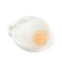 Tasty poached egg isolated on white background