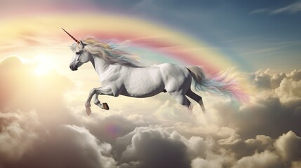 Obraz na płótnie Canvas Unicorn in the sky 
