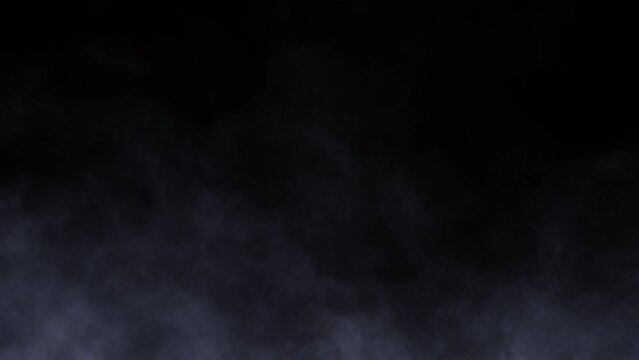 Smoke, steam, mist, fog rising up into the air with ALPHA CHANNEL for transparent background, 4k 30p.
