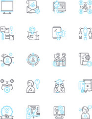 Tasty delicious linear icons set. Succulent, Flavorful, Delectable, Mouthwatering, Scrumptious, Yummy, Appetizing line vector and concept signs. Divine,Tempting,Palatable outline illustrations