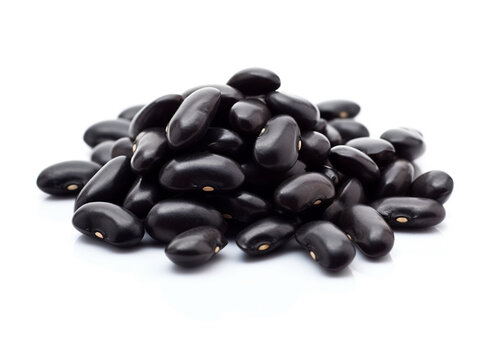 A pile of black beans with the word black on it