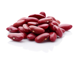 A pile of red beans with the seeds in the middle