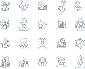 Novelty line icons collection. Whimsical, Unusual, Eccentric, Playful, Creative, Innovative, Unique vector and linear illustration. Novel,Quirky,Offbeat outline signs set