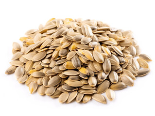 sunflower seeds isolated on white background