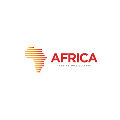 Vector Africa map digital logo design © Heisenberg1992